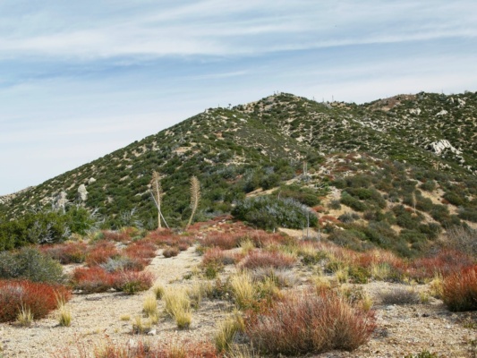 Looking back at the west ridge of Granite Mountain during the descent granite mountain