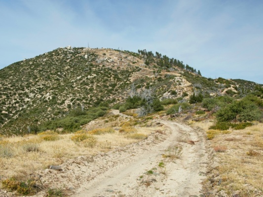 I follow the road toward Granite Mountain granite mountain