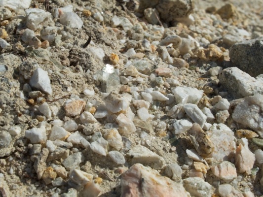 Mica and quartz crystals glitter in the sun mica and quartz
