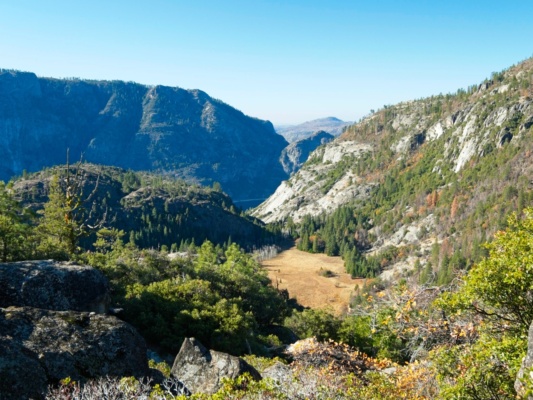 We get a top-down look at Tiltill Valley from the trail tiltill valley