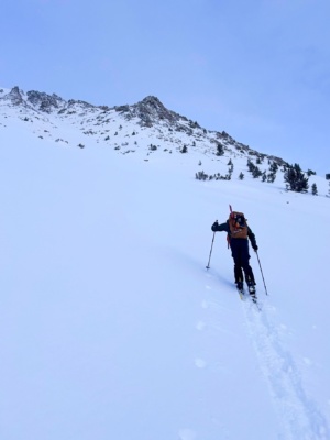 My turn to break trail - photo credit: Maddie birch mountain