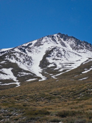 The southeast face of Birch Mountain - we skied down the large gully on the left birch mountain ski mountaineering