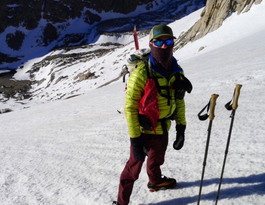 I'm all bundled up to stay warm - photo credit: Craig mountaineering