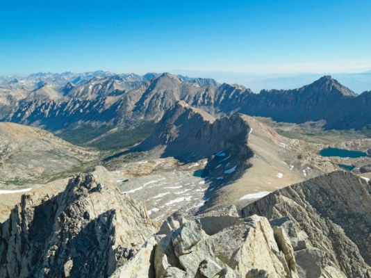 Looking north at Center Peak from the summit of Junction Peak center peak
