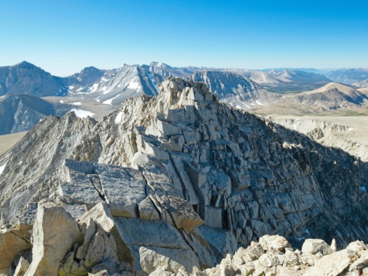 Looking south at the ridge I just crossed from the summit of Junction Peak junction peak
