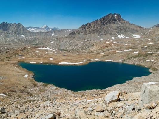 Lake South America from the slopes of Caltech Peak lake south america
