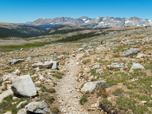 I step across the Pacific Crest Trail / John Muir Trail as I trek cross country pacific crest trail