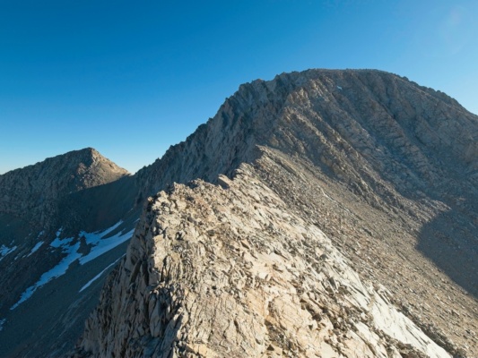 I'll cross that knife-edge ridge and then scramble up to the Junction Peak summit junction peak