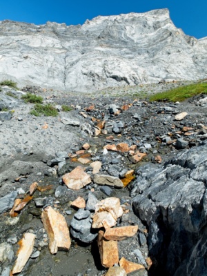 A creek springs from the sandy slopes of Mount Baldwin mount baldwin