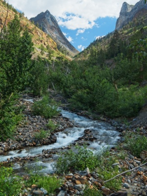 Convict creek a few miles above the lake convict creek