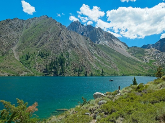 Convict Lake with Mount Morrison in the background convict lake