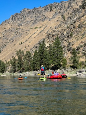 Robert tries out paddle boarding as well main salmon river rafting