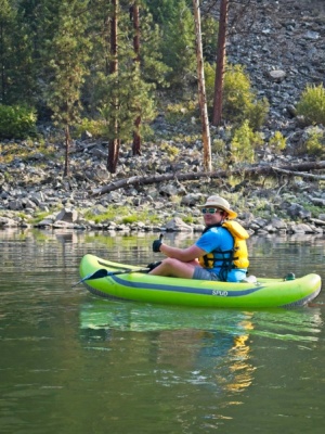 Noah's enjoying the spud again main salmon river rafting