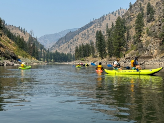 Relaxing on the river main salmon river rafting