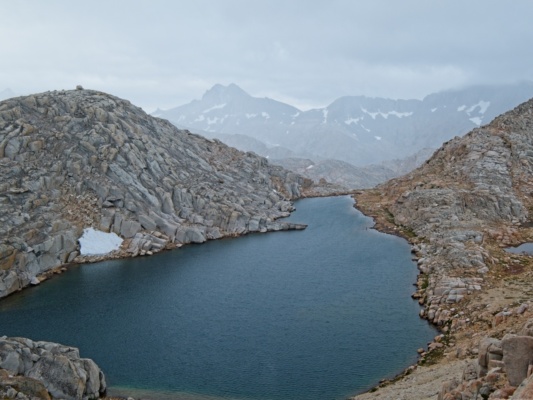 White Bear Lake with Gemini visible through the blowing snow gemini