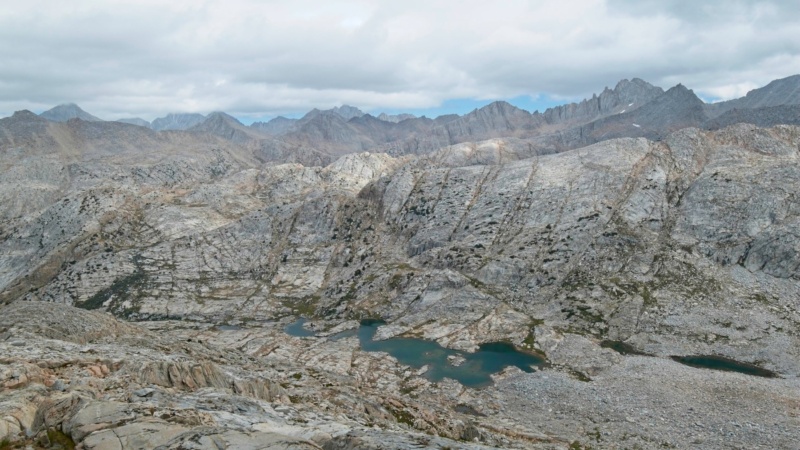 Looking east from Seven Gables Pass granite panorama