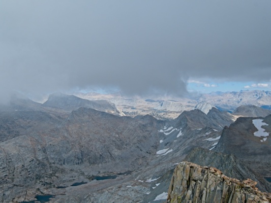 From the summit of Seven Gables, the cloud floor is right at eye level low clouds