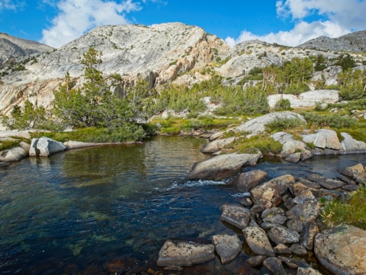 There's lots of water flowing through the Seven Gables Lakes seven gables lakes