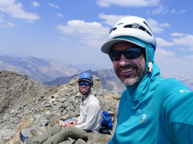 Myself and Craig on the summit of Mount McGee. Photo credit: Craig mount mcgee