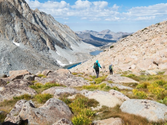 Craig and Kurt hike down toward Darwin Bench darwin bench