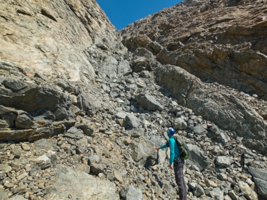 Craig looking up the chute mount mcgee