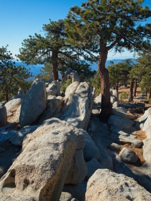 The summit of Waterman Mountain has a granite spine