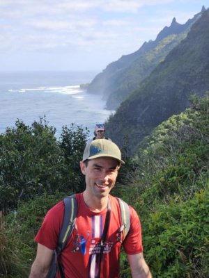 Kenza and I hiking up the trial - photo credit: CK kalalau trail