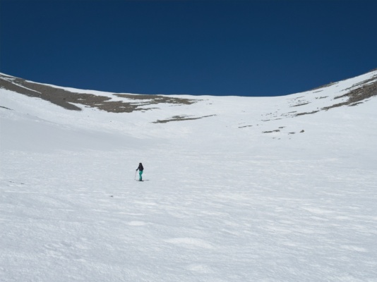 Skinning up to the saddle south of Kid Mountain kid mountain ski tour