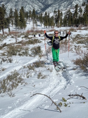 We have some moderate bush whacking to do on skis once we leave the trail alto diablo