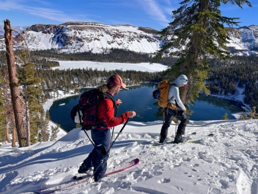 Collin and I with Lake George in the background; photo credit: Maddie old growth