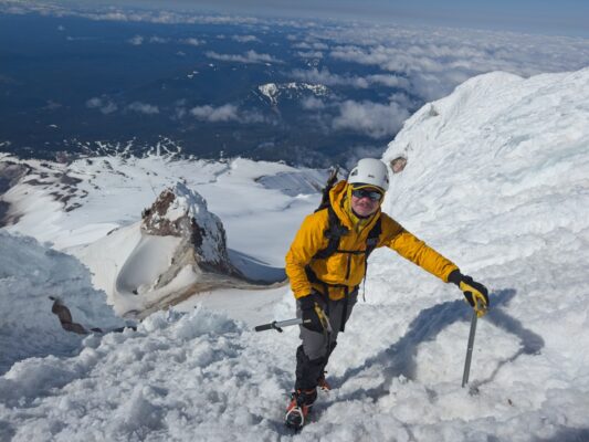 Jack near the summit ridge mount hood