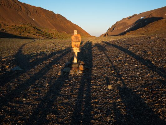 Look how long our shadows are! parker pass