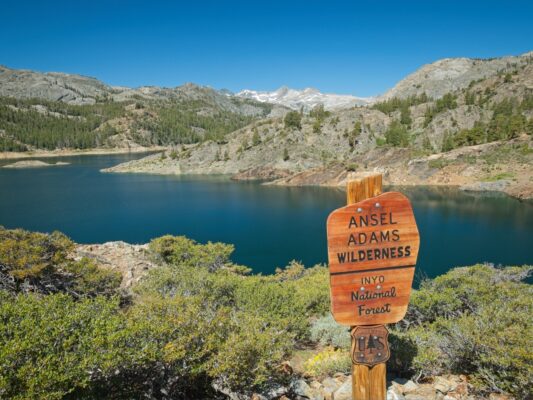 We exit the wilderness at the foot of Gem Lake gem lake