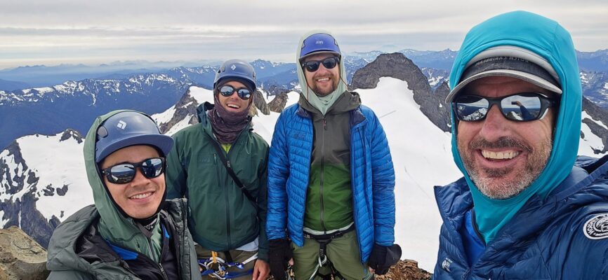 Josh, me, Cody, and Craig on the summit! Photo credit: Craig mountaineering