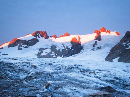 Alpenglow on the Blue Glacier mount olympus