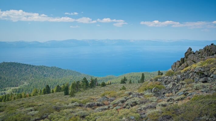 We're back up on a ridge overlooking Lake Tahoe again! tahoe rim trail