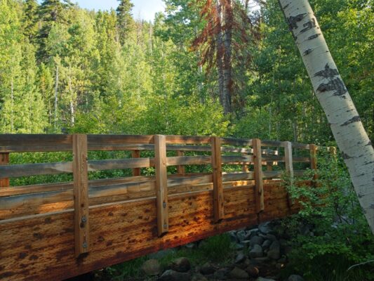 A very nice bridge over Grass Lake Creek tahoe rim trail