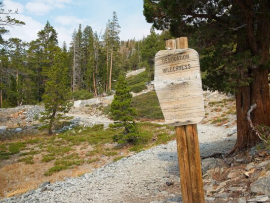 We're officially entering the wilderness! tahoe rim trail