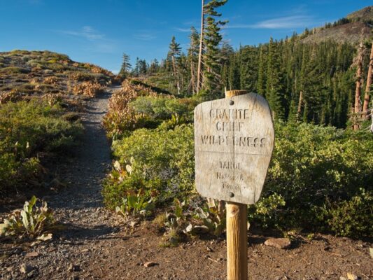 Now entering the Granite Chief Wilderness! tahoe rim trail