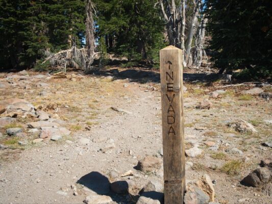 We're back to Nevada - bye for now, California tahoe rim trail