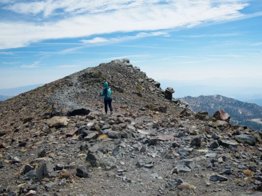The rocky summit plateau on Mount Rose mount rose