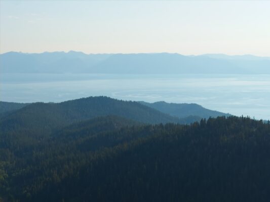 There's a cool spiral pattern out on the lake tahoe rim trail