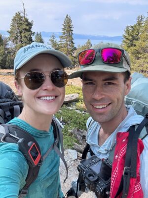 Shannon and I on the trail! Photo credit: Shannon tahoe rim trail