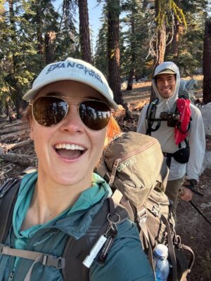 We're cheery this morning! tahoe rim trail