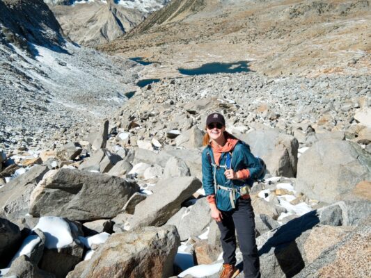 The talus only grows larger as we approach Thunderbolt Col thunderbolt col