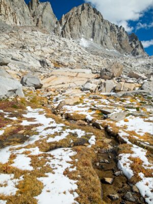 Looking up at Mount Winchell mount winchell