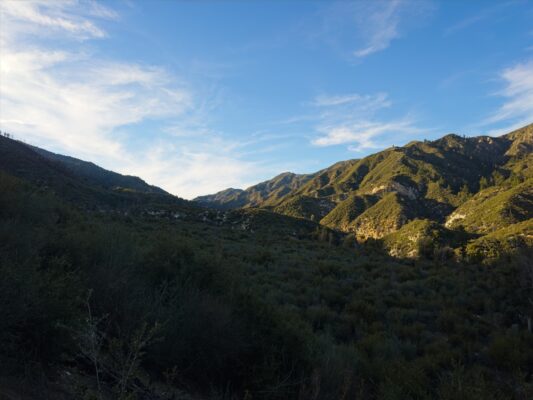 Long shadows over the canyon gabrielino trail
