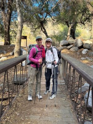 Shannon and I on a bridge at the Switzer Falls picnic area gabrielino trail
