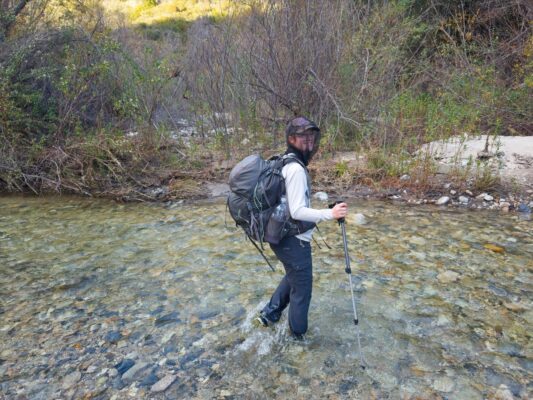 We walk through the river many times... gabrielino trail
