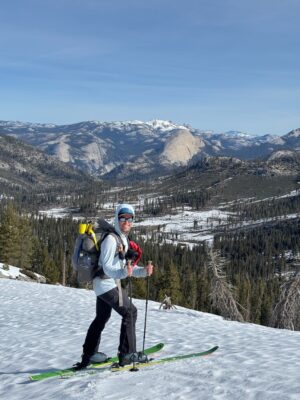 We get some excellent views on our way down from the hut - photo credit: Roland ostrander ski hut